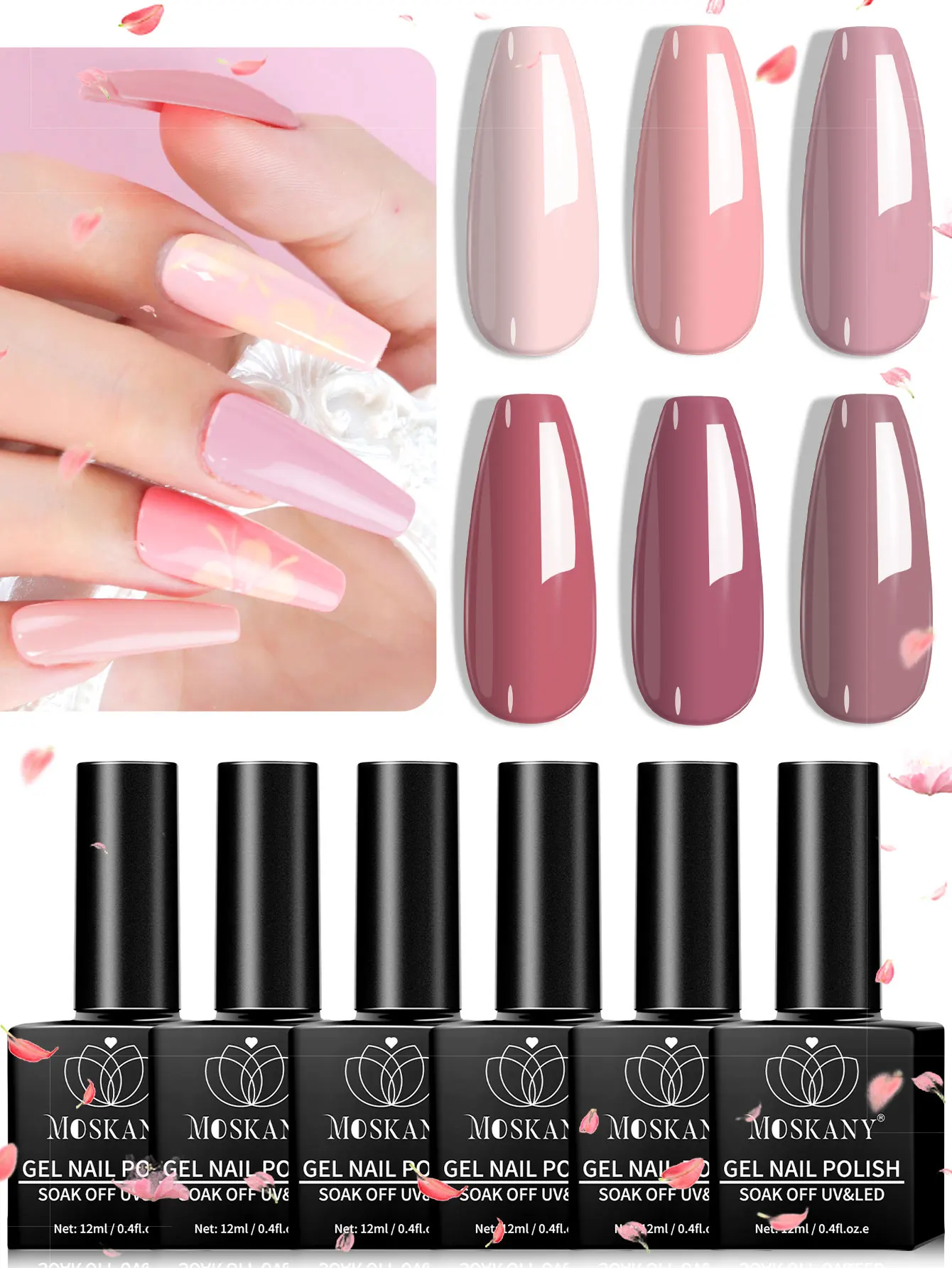 MOSKANY Art Gel Nail Polish Set 6 PCS 12 ML Soft Gel Polish Glitter Varnish for Nails Art Design Manicure Salon DIY Art Home Kit
MOSKANY Art Gel Nail Polish Set 6 PCS 12 ML Soft Gel Polish Glitter Varnish for Nails Art Design Manicure Salon DIY Art Home Kit
