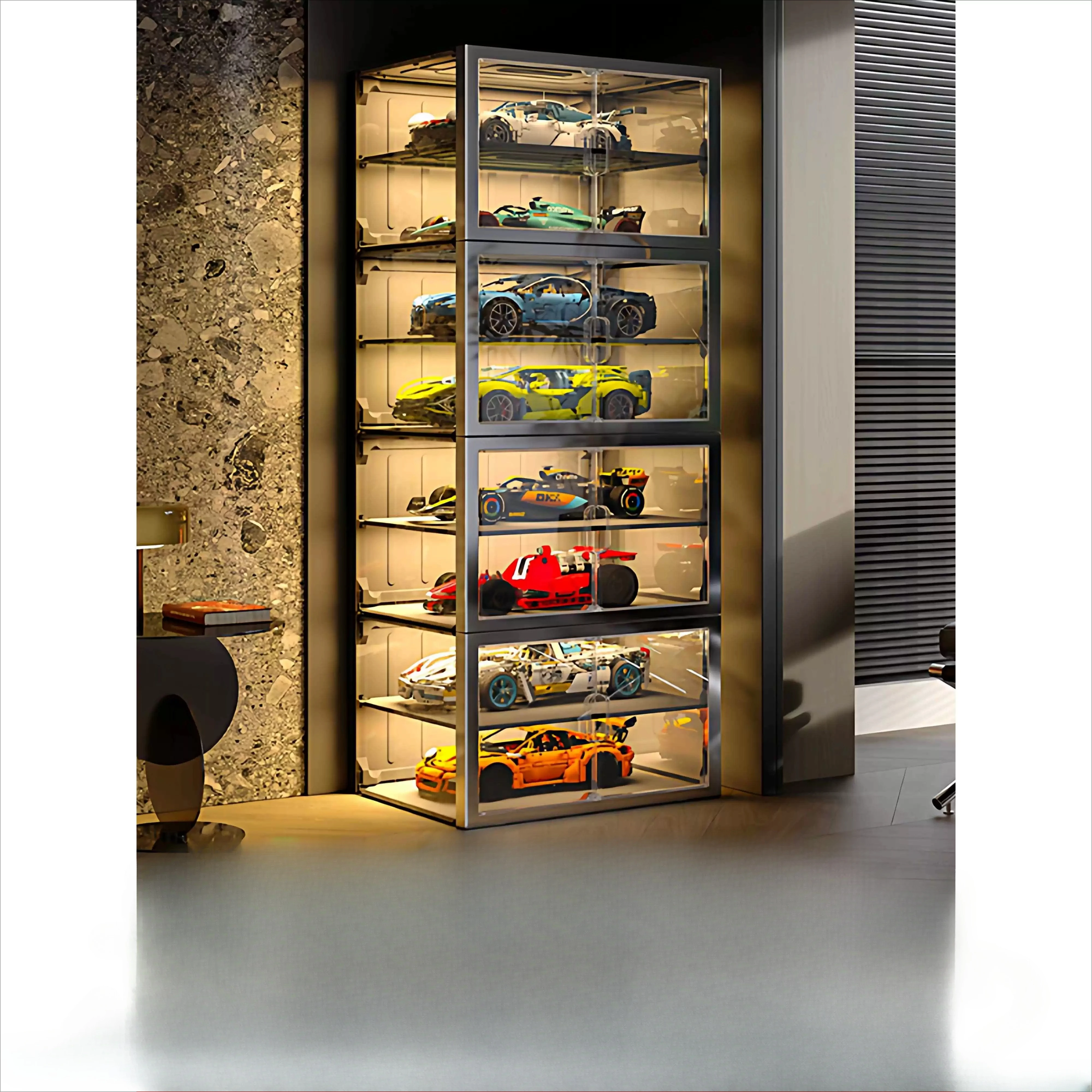 Racing display cabinet, figure model display shelf, household doll gunpla transparent display box
Racing display cabinet, figure model display shelf, household doll gunpla transparent display box