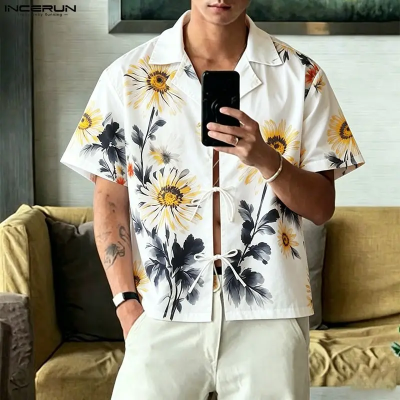 INCERUN Men's Shirt Flower Printing Lapel Short Sleeve Loose Men Clothes Streetwear 2026 Lace Up Vacation Casual Tops Camisas
INCERUN Men's Shirt Flower Printing Lapel Short Sleeve Loose Men Clothes Streetwear 2026 Lace Up Vacation Casual Tops Camisas
