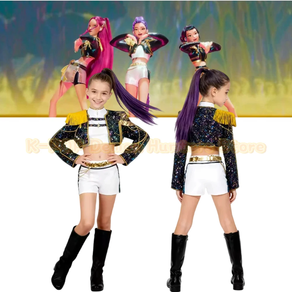 NEW 2025 Rumi Mira Zoey Cosplay Costume Print Kpop Demon Hunters Cosplay Carnival Show Clothes Kids Girl Huntrix Set Halloween
NEW 2025 Rumi Mira Zoey Cosplay Costume Print Kpop Demon Hunters Cosplay Carnival Show Clothes Kids Girl Huntrix Set Halloween