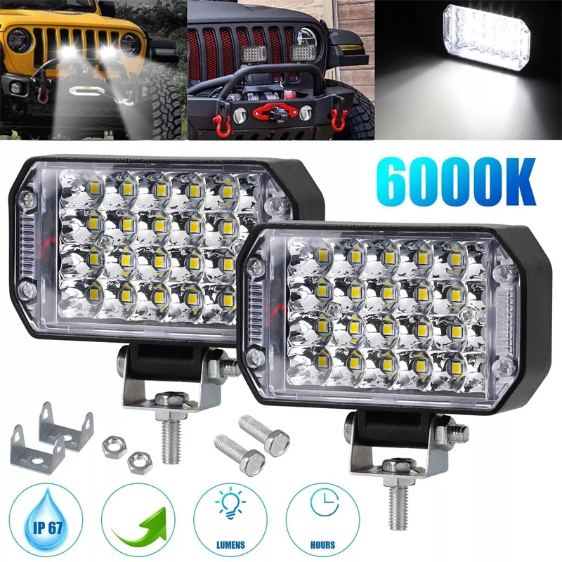 2Pcs 800W Car Headlight Bulbs 4inch LED Work Lights 6000K Bar Spot Pods Fog Lamp Offroad Driving Truck ATV
2Pcs 800W Car Headlight Bulbs 4inch LED Work Lights 6000K Bar Spot Pods Fog Lamp Offroad Driving Truck ATV