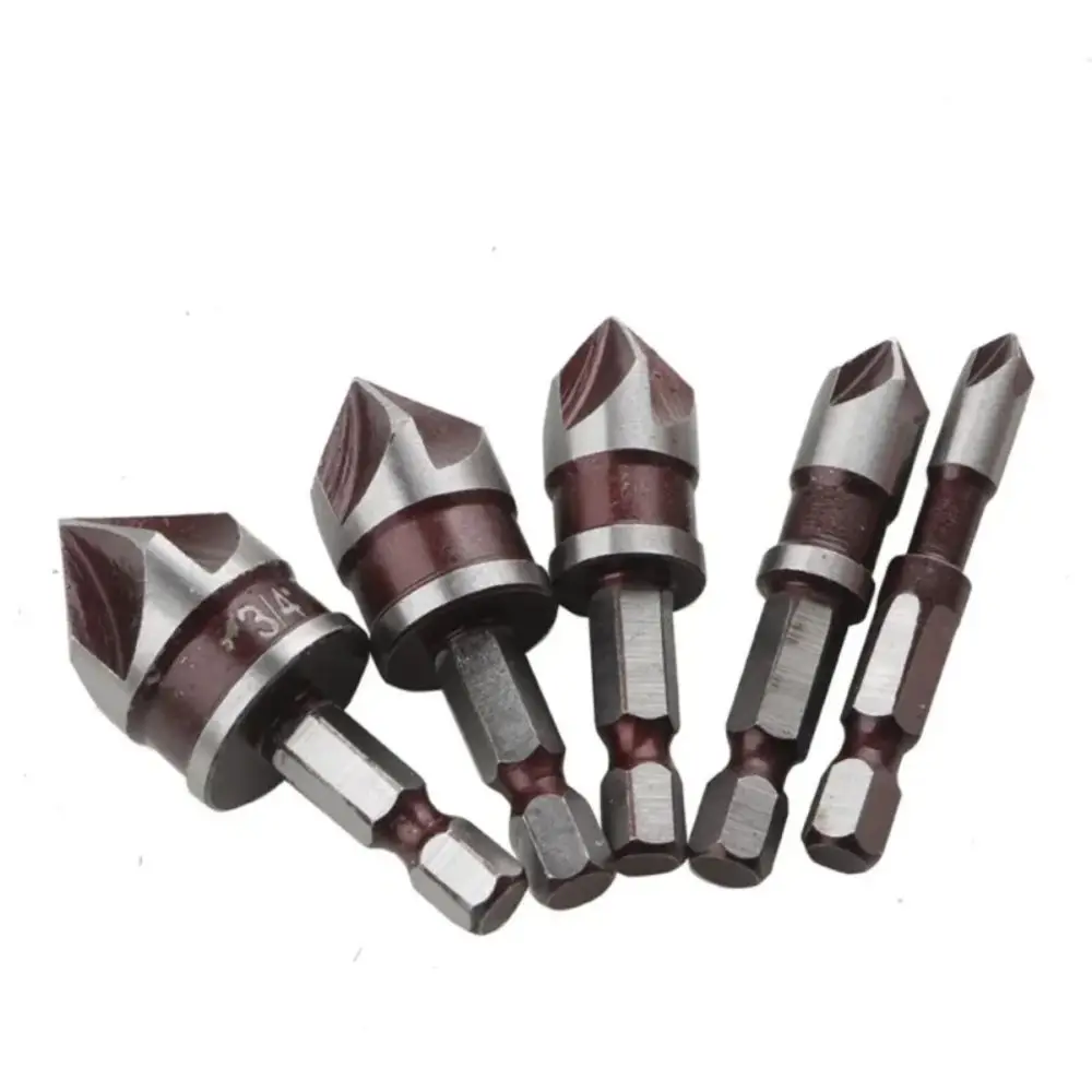 5PCS Professional Metal Countersink Drill Bit Set Multi-Size 1/4 3/8 1/2 5/8 3/4inch Countersunk Bits Hex Shank Plastic
5PCS Professional Metal Countersink Drill Bit Set Multi-Size 1/4 3/8 1/2 5/8 3/4inch Countersunk Bits Hex Shank Plastic