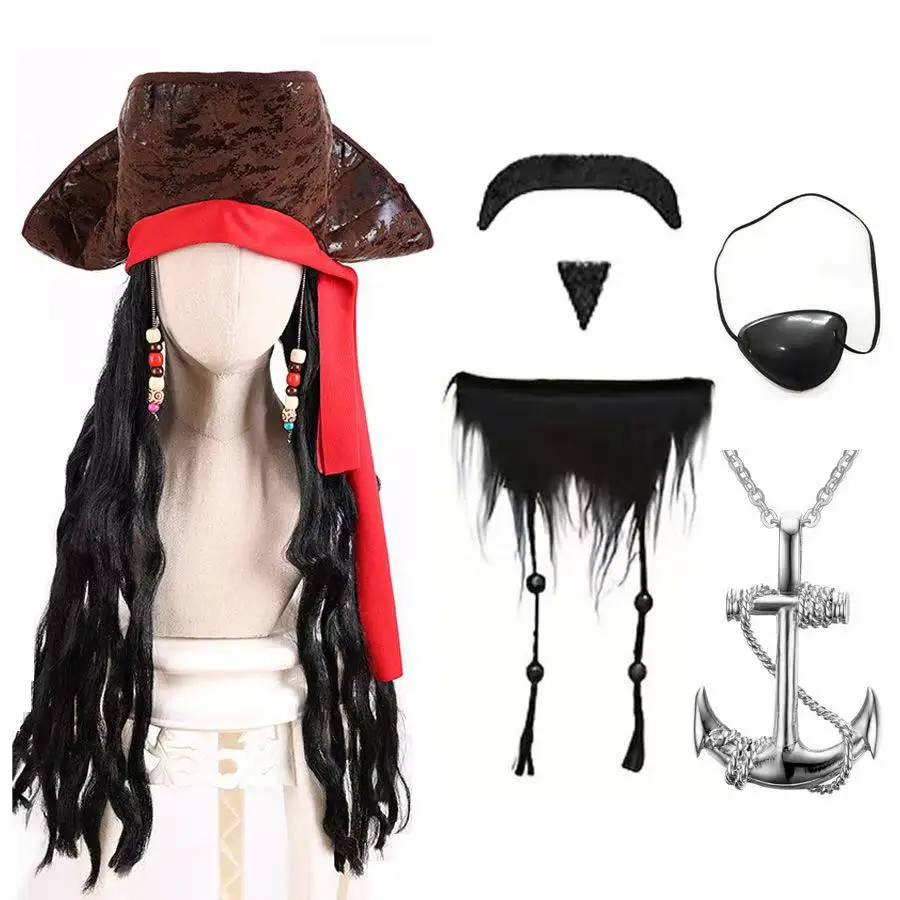 Captain Hat Halloween Pirates Cosplay Hair Decoraction Fancy Wigs Headwear Jack Costume Accessories
Captain Hat Halloween Pirates Cosplay Hair Decoraction Fancy Wigs Headwear Jack Costume Accessories
