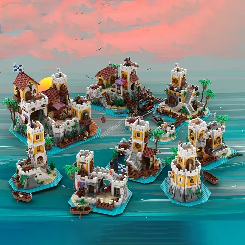 Moc Creative Medieval Pirates Imperial Pirate Island Castle Building Blocks Adventure Ship Model Assemble Bricks Toys Kids Gift
Moc Creative Medieval Pirates Imperial Pirate Island Castle Building Blocks Adventure Ship Model Assemble Bricks Toys Kids Gift