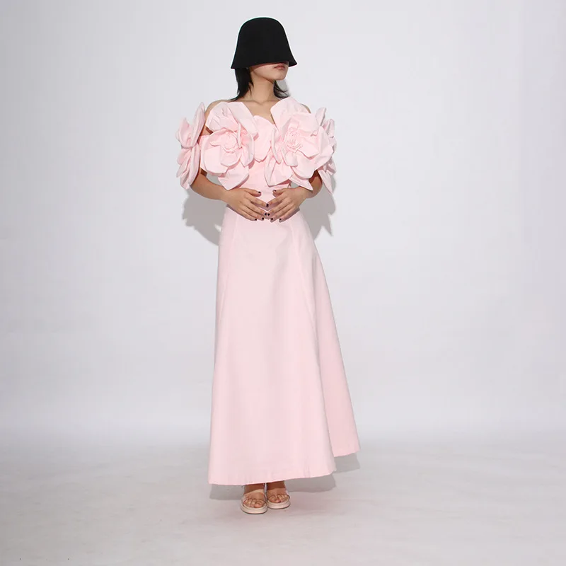 Spring Summer Women's Off Shoulder 3D Floral Dress Belted Maxi Dresses Beach Party Evening Gown Vacation Outfits
Spring Summer Women's Off Shoulder 3D Floral Dress Belted Maxi Dresses Beach Party Evening Gown Vacation Outfits