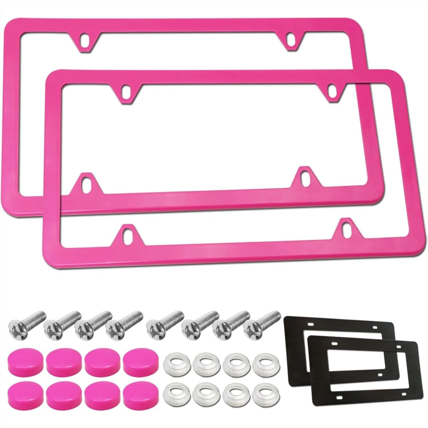 Pink License Plate Frames Metal Aluminum Car Tag Cover 2 Pack Slim Front & Rear Holders for US Vehicles with Screws
Pink License Plate Frames Metal Aluminum Car Tag Cover 2 Pack Slim Front & Rear Holders for US Vehicles with Screws