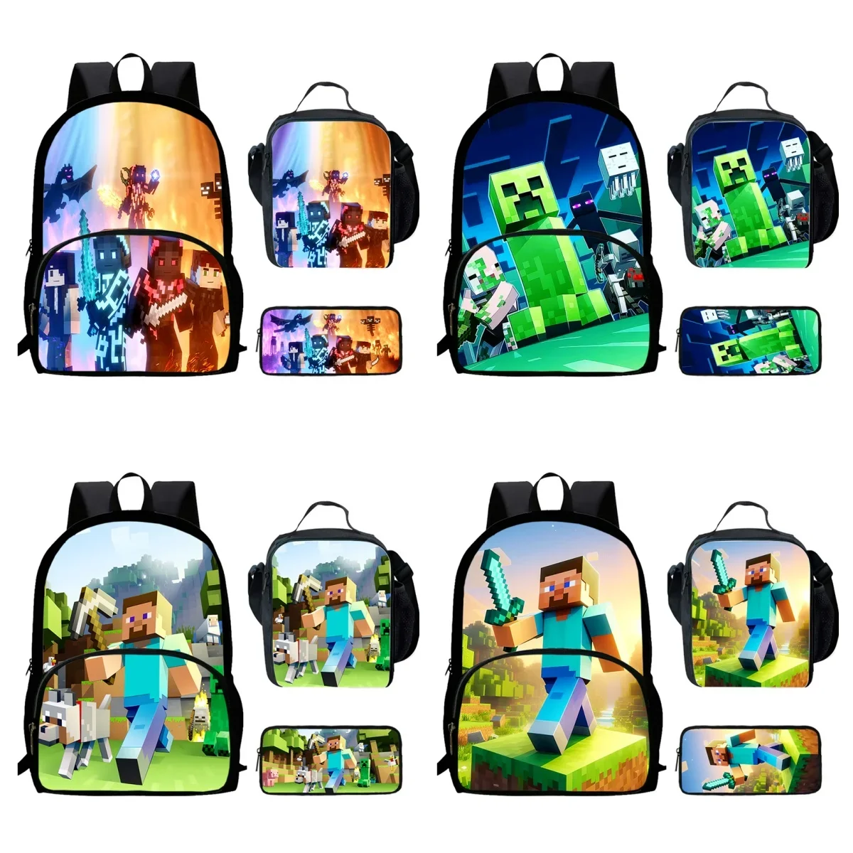 Video Games Mini-Craft School Bags for Boys Girls,Cartoon Child Backpack with Front Pocket,Lunch Bags,Pencil Bags for Aged 5-10
Video Games Mini-Craft School Bags for Boys Girls,Cartoon Child Backpack with Front Pocket,Lunch Bags,Pencil Bags for Aged 5-10