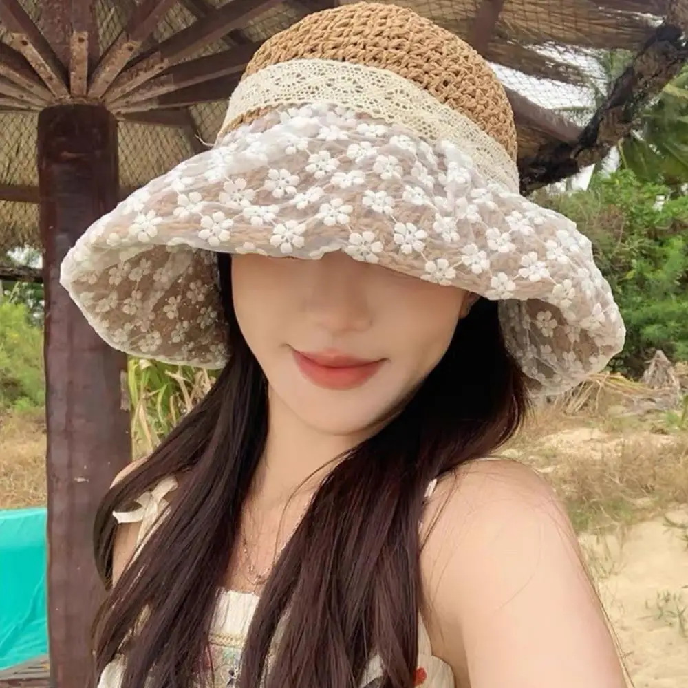 HOT Outdoor Hollow Out Sunshade Cap Women's Summer Bucket Hat Lace Ribbon Floral Bucket Hats Traveling Foldable Fisherman Hat
HOT Outdoor Hollow Out Sunshade Cap Women's Summer Bucket Hat Lace Ribbon Floral Bucket Hats Traveling Foldable Fisherman Hat