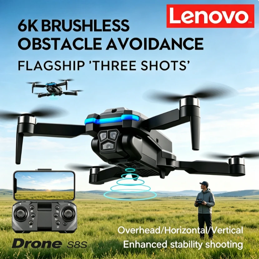 Lenovo S8S Foldable RC Drone Triple Cam Brushless Motor Obstacle Avoidance Optical Flow Positioning Stable HD Quadcopter
Lenovo S8S Foldable RC Drone Triple Cam Brushless Motor Obstacle Avoidance Optical Flow Positioning Stable HD Quadcopter