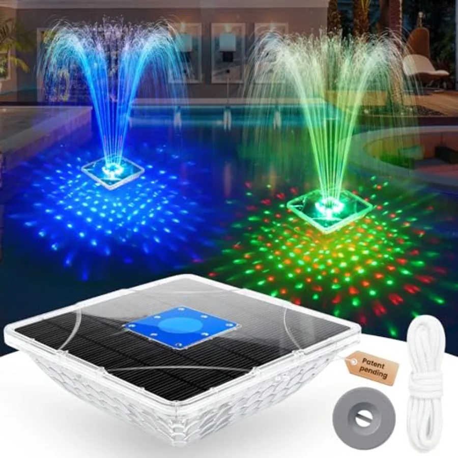 Upgraded Solar Fountain with Light ShowLarge Solar Pool Fountain with Anchor Square Floating Pool Fountains for Inground Above
Upgraded Solar Fountain with Light ShowLarge Solar Pool Fountain with Anchor Square Floating Pool Fountains for Inground Above
