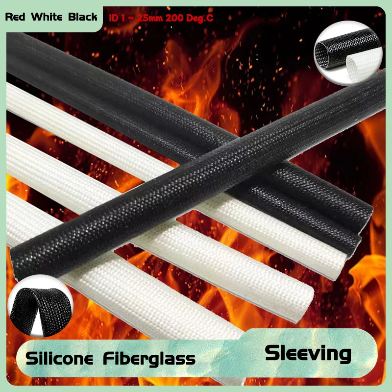1M ID 1 ~ 25mm Silicone Fiberglass Sleeving Flame Resistant Silicone Resin Insulate Cable Protect Tubing 200°C Heat Resistance
1M ID 1 ~ 25mm Silicone Fiberglass Sleeving Flame Resistant Silicone Resin Insulate Cable Protect Tubing 200°C Heat Resistance