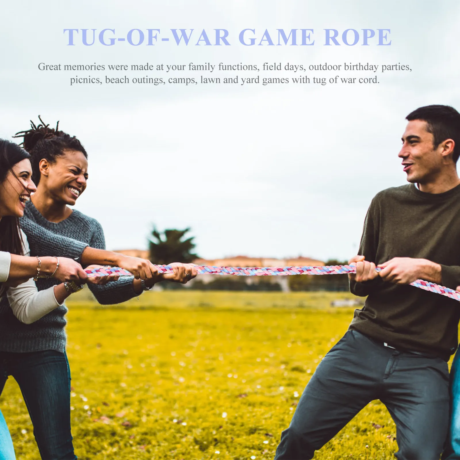 Cloth Tug of War Rope Supple Comfortable Twisted Design Tug-of-War Game Rope for Field Days Birthday Parties Outdoor Activities
Cloth Tug of War Rope Supple Comfortable Twisted Design Tug-of-War Game Rope for Field Days Birthday Parties Outdoor Activities