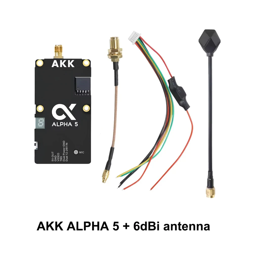 AKK Alpha 5 5W 5.8GHz FPV VTX Video Transmitter for Drones – Ultra Wideband, Antenna Included
AKK Alpha 5 5W 5.8GHz FPV VTX Video Transmitter for Drones – Ultra Wideband, Antenna Included