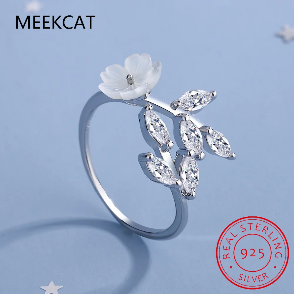 925 Sterling Silver Rattan & Shell Flower Zircon Ring Vine Finger Ring Adjustable for Women Exquisite Fine Jewelry BSR308
925 Sterling Silver Rattan & Shell Flower Zircon Ring Vine Finger Ring Adjustable for Women Exquisite Fine Jewelry BSR308