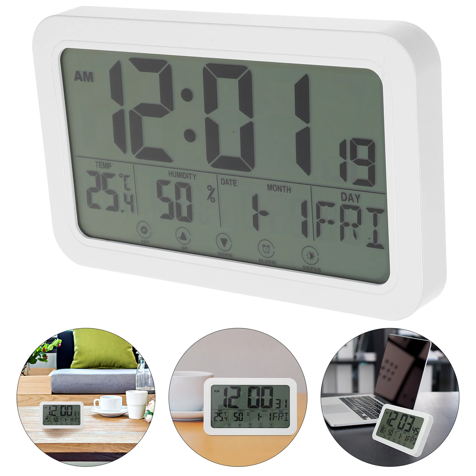 Temperature Humidity Clock Digital Plastic Date Day Office Night Light Alarm Multifunction Desk Home Decor Gift
Temperature Humidity Clock Digital Plastic Date Day Office Night Light Alarm Multifunction Desk Home Decor Gift