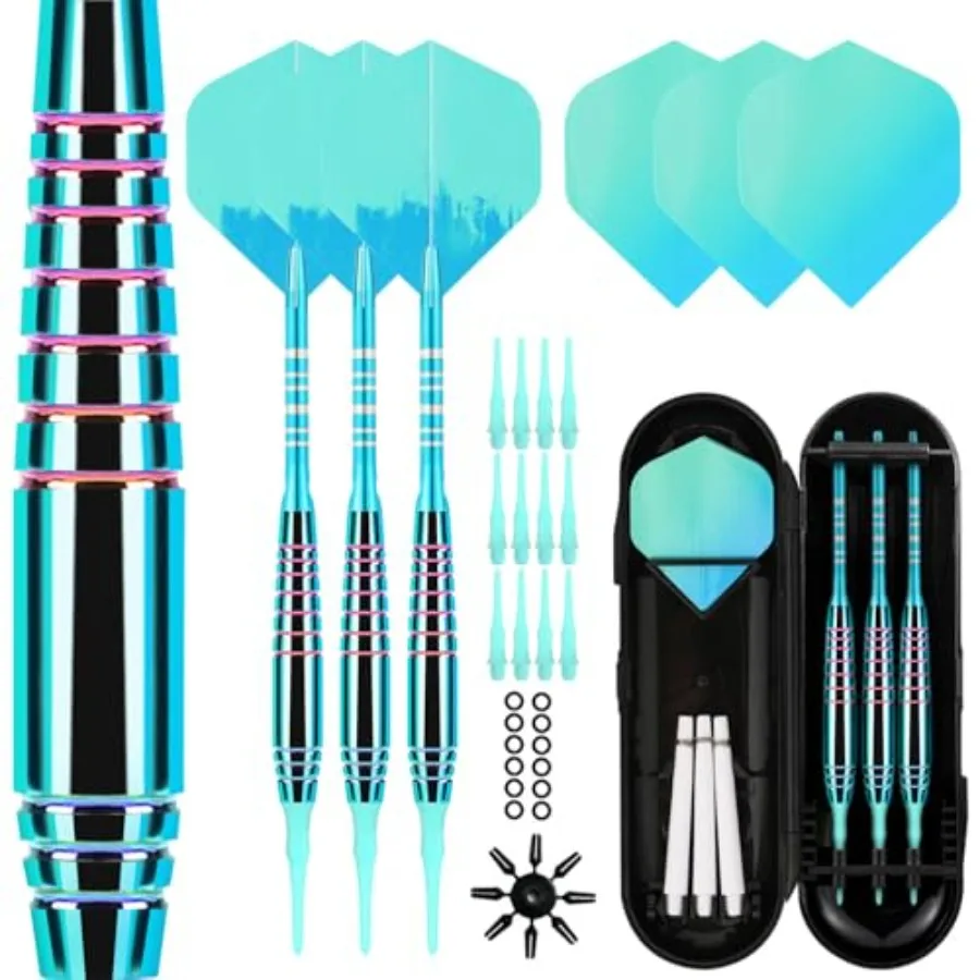 Soft Tip Darts Sets - Soft Tip Darts for Electronic Dartboard Plastic Tip Darts Set with Aluminum Shafts + Extra 3 Dart Flights
Soft Tip Darts Sets - Soft Tip Darts for Electronic Dartboard Plastic Tip Darts Set with Aluminum Shafts + Extra 3 Dart Flights