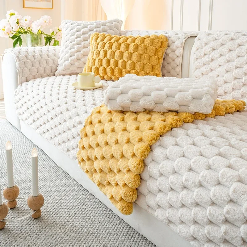 Plush Sofa Covers Four Seasons Sofa Towel Fabric Seat Cushion Backrest Towel Simple Modern Couch Cover Non-slip Sofa Bed Cover
Plush Sofa Covers Four Seasons Sofa Towel Fabric Seat Cushion Backrest Towel Simple Modern Couch Cover Non-slip Sofa Bed Cover