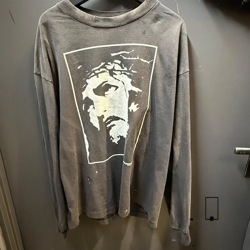 New Hip hop Street Letter Print Saint T Shirt Loose Casual Wash do old Men's Women's Pullovers Long Sleeved T-shirt
New Hip hop Street Letter Print Saint T Shirt Loose Casual Wash do old Men's Women's Pullovers Long Sleeved T-shirt