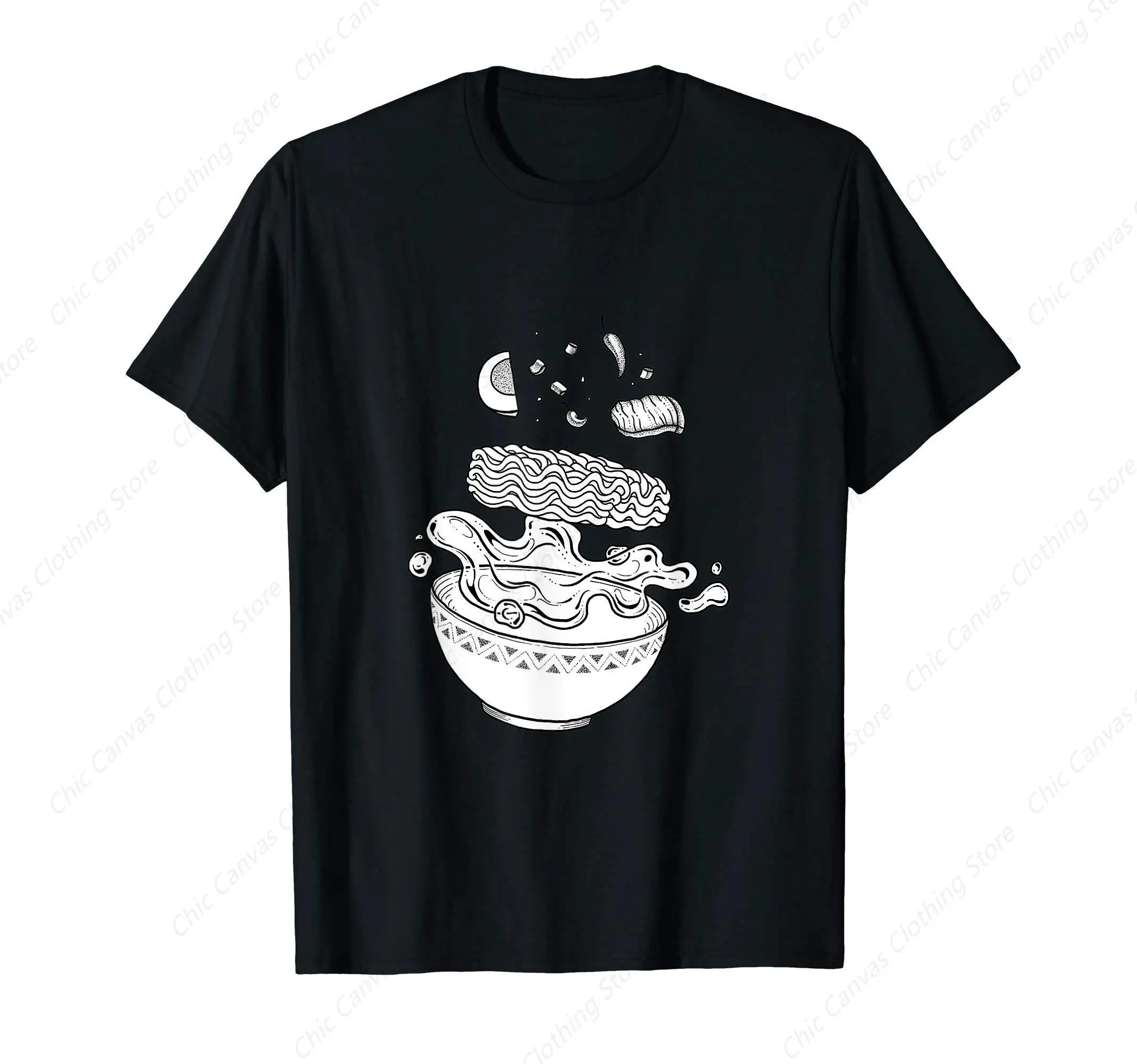 Instant Cup Surface Unique Food Design Asian Gift Rice Noodles T-Shirt Funny Printing Black Cotton Clothes For Men And Women
Instant Cup Surface Unique Food Design Asian Gift Rice Noodles T-Shirt Funny Printing Black Cotton Clothes For Men And Women