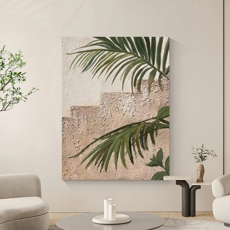 Modern minimalist wabi-sabi abstract decoration living room entrance green plants three-dimensional canvas painting
Modern minimalist wabi-sabi abstract decoration living room entrance green plants three-dimensional canvas painting