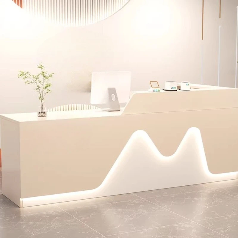 Luxury Design Reception Desks Simple Aesthetic Minimalist Beauty Reception Desks Display Modern Mostrador Commercial Furniture
Luxury Design Reception Desks Simple Aesthetic Minimalist Beauty Reception Desks Display Modern Mostrador Commercial Furniture