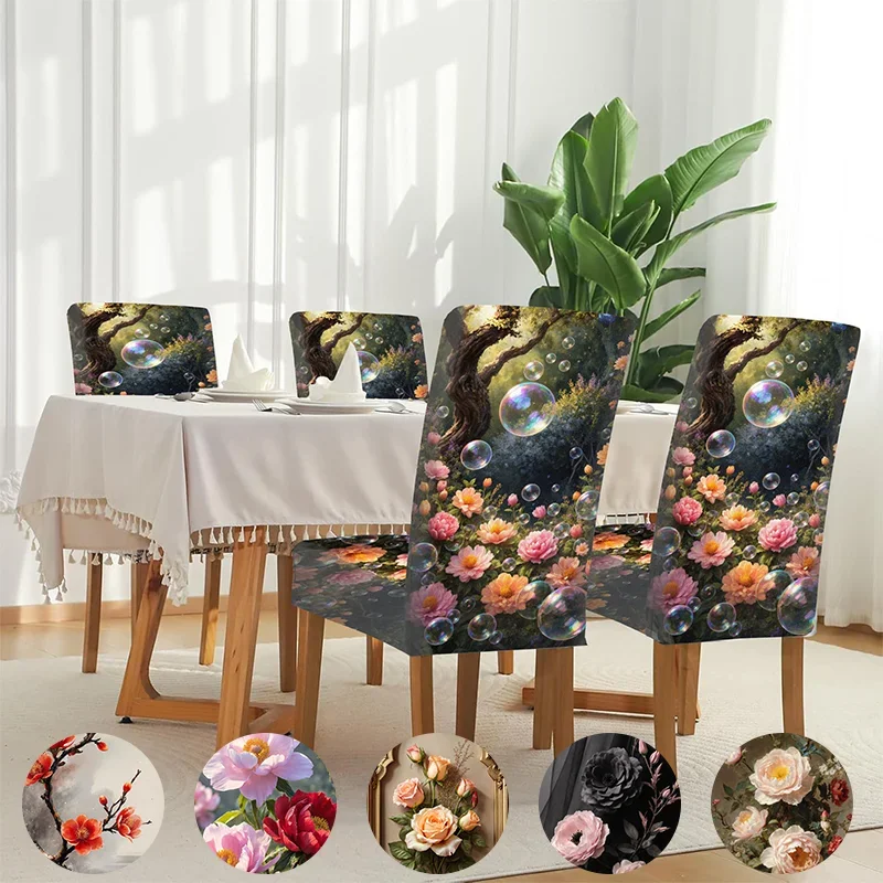 Elastic dining chair cover, dream forest flower sea bubble light and shadow landscape pattern, household dining chair cover
Elastic dining chair cover, dream forest flower sea bubble light and shadow landscape pattern, household dining chair cover