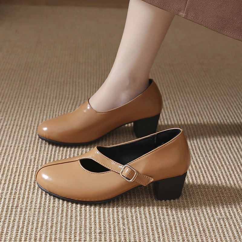 Retro Soft Sole Women's 2026 Spring and Summer High-heeled Single Shoes
Retro Soft Sole Women's 2026 Spring and Summer High-heeled Single Shoes