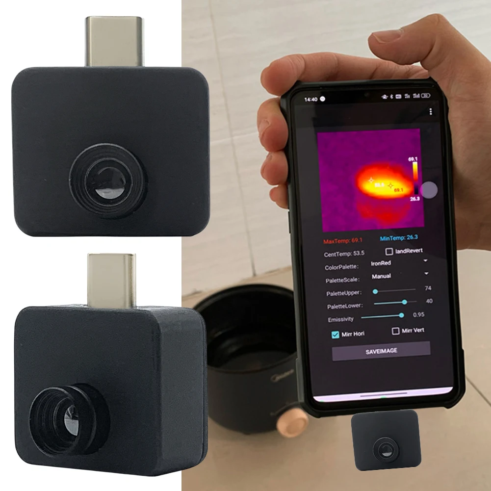 Thermal Camera 32*32 Pixels -20~1000°C Infrared Thermal Imager Thermal Imaging Camera for Android Type C Mobile Phone
Thermal Camera 32*32 Pixels -20~1000°C Infrared Thermal Imager Thermal Imaging Camera for Android Type C Mobile Phone