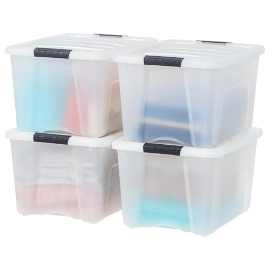 Stackable Plastic Storage Bins with Lids - BPA-Free Made in USA - Discreet Organizing Solution Latches Durable Nestable Contain
Stackable Plastic Storage Bins with Lids - BPA-Free Made in USA - Discreet Organizing Solution Latches Durable Nestable Contain