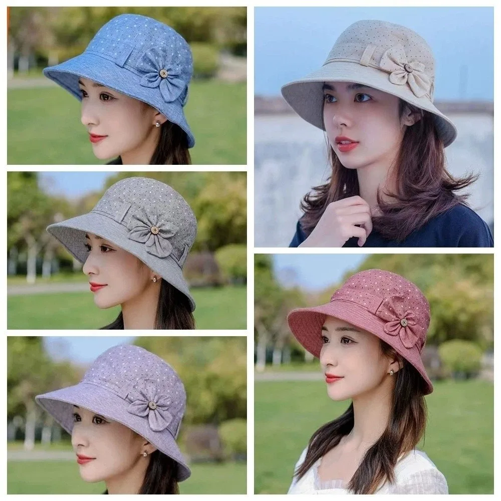 Wide Brim Bow Fisherman Hat Button Cloth Material Bucket Hat Thin All-matching Design Elderly People's Large Brim Cap
Wide Brim Bow Fisherman Hat Button Cloth Material Bucket Hat Thin All-matching Design Elderly People's Large Brim Cap