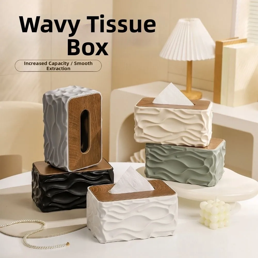 Elegant Tissue Storage Box Ripple Design Minimalist Paper Towel Case Anti-slip Rectangle Decorative Paper Dispenser Coffee Table
Elegant Tissue Storage Box Ripple Design Minimalist Paper Towel Case Anti-slip Rectangle Decorative Paper Dispenser Coffee Table
