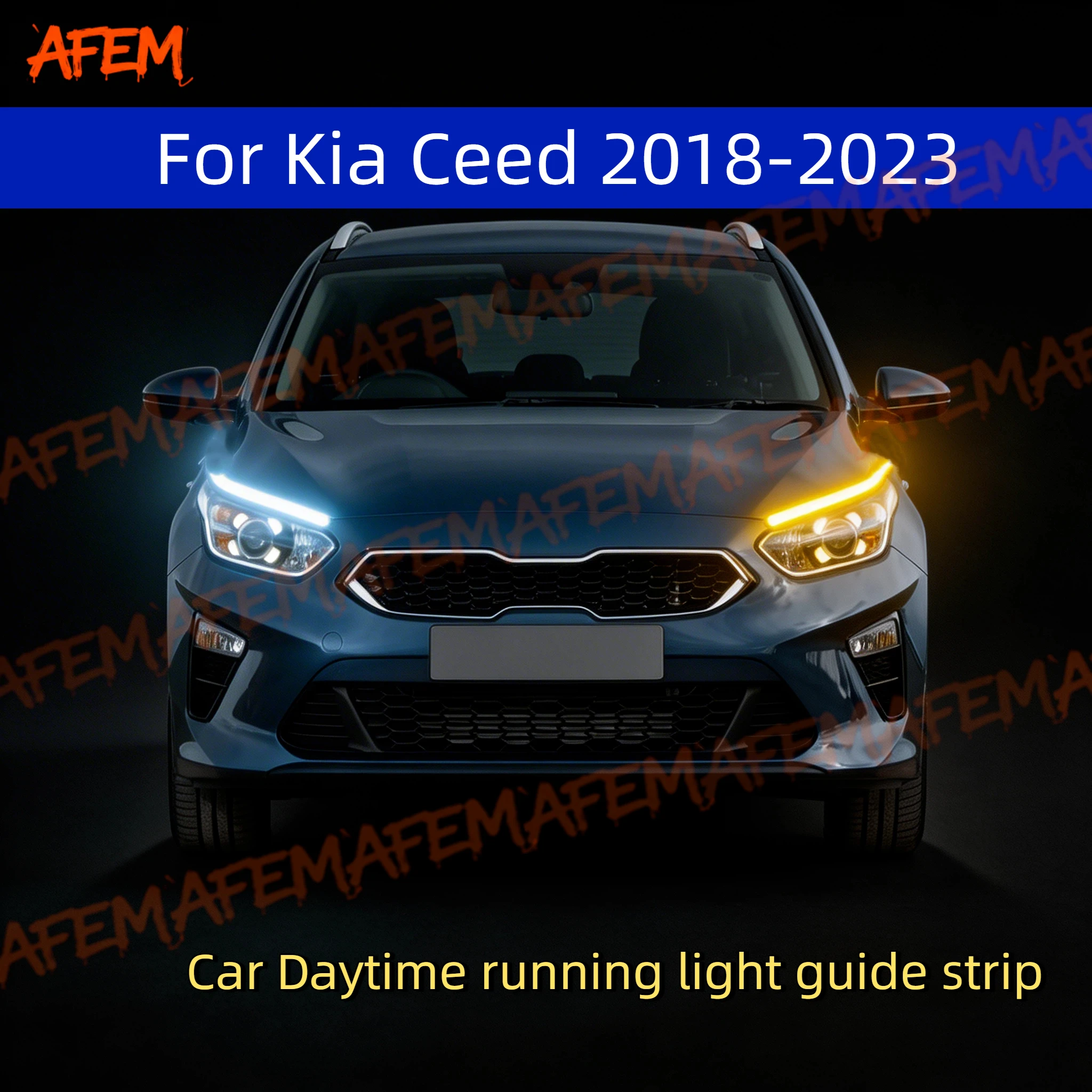 12V Car DRL Daytime 2pcs Running Light Start Scan Style Sequential Flowing Turn Signal Light Ultra-Thin For Kia Ceed 2018-2023
12V Car DRL Daytime 2pcs Running Light Start Scan Style Sequential Flowing Turn Signal Light Ultra-Thin For Kia Ceed 2018-2023