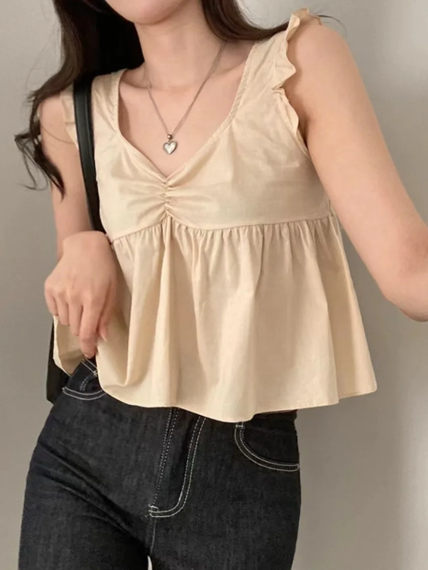 Chic Summer Sleeveless Back Tie Vest Women's Small Cute Anti-Aging Slimming Meat Covering Square Collar Top Skin-Friendly Bre...
Chic Summer Sleeveless Back Tie Vest Women's Small Cute Anti-Aging Slimming Meat Covering Square Collar Top Skin-Friendly Bre...