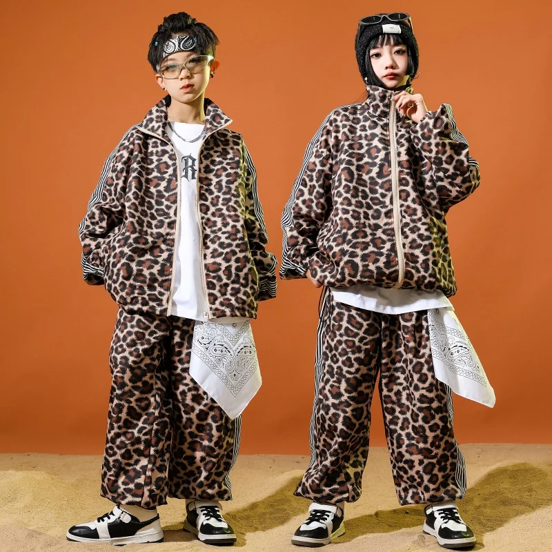 Children's Hip Hop Leopard Set Boys Street Dance Costume Long Sleeves Baggy Coat Pants Girls Jazz Performance Clothes BL14431
Children's Hip Hop Leopard Set Boys Street Dance Costume Long Sleeves Baggy Coat Pants Girls Jazz Performance Clothes BL14431