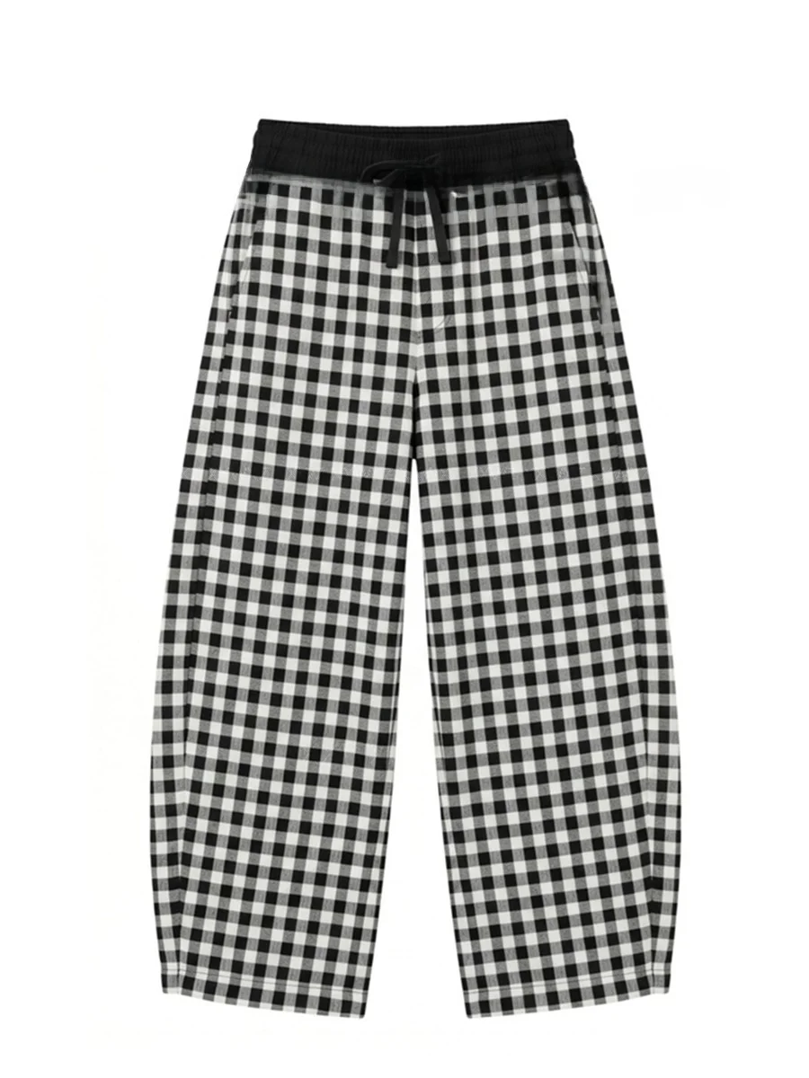 plus Size Women's Casual Loose Plaid High Waist Wide Leg Pants Simple Black And White Grid Spring Summer New Arrival
plus Size Women's Casual Loose Plaid High Waist Wide Leg Pants Simple Black And White Grid Spring Summer New Arrival