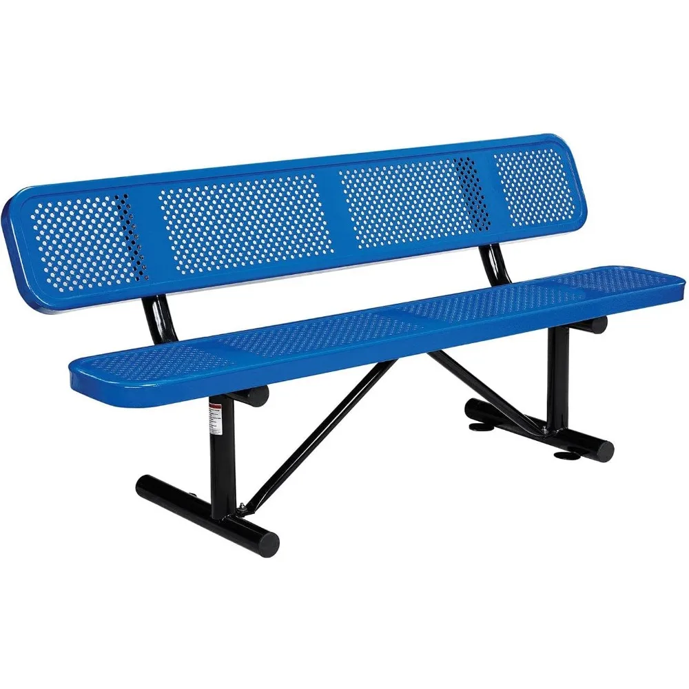 72" Picnic Bench with Backrest, Blue 
72" Picnic Bench with Backrest, Blue