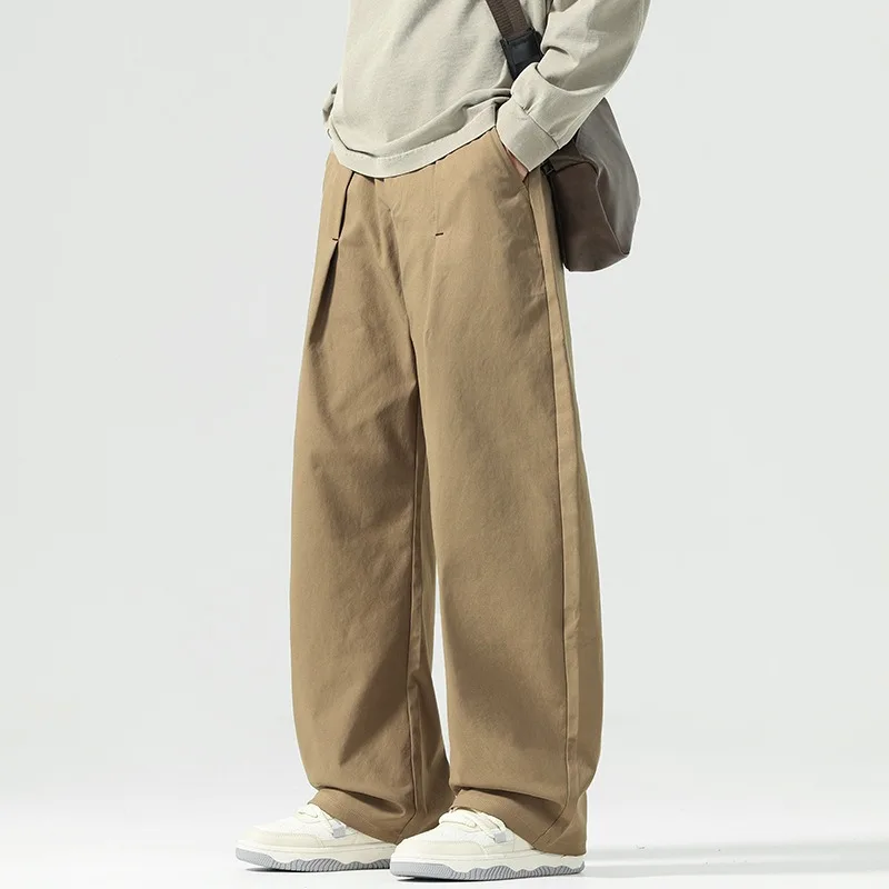 Korean Retro Simple Casual Baggy Cargo Pants for Men 2026 Spring New Harajuku Solid Men's Wide Leg Pants Joggers Sweatpants
Korean Retro Simple Casual Baggy Cargo Pants for Men 2026 Spring New Harajuku Solid Men's Wide Leg Pants Joggers Sweatpants