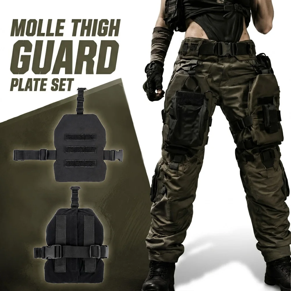Tactical Molle Thigh Guard Plate Set Combat Leg Armor Protector Drop Leg Platform for Airsoft Paintball Hunting CS Training
Tactical Molle Thigh Guard Plate Set Combat Leg Armor Protector Drop Leg Platform for Airsoft Paintball Hunting CS Training