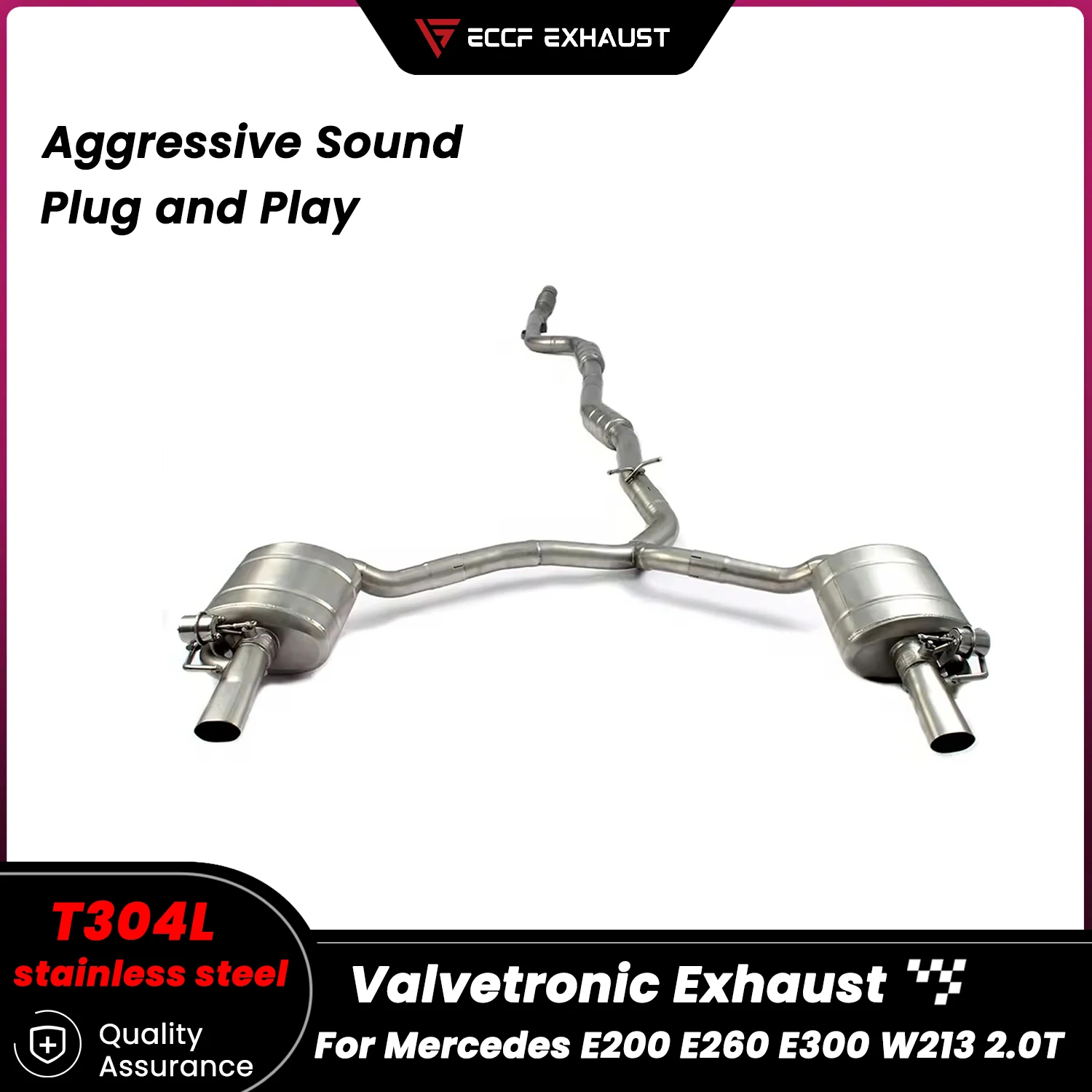 Performance Valved Stainless Steel Catback Exhaust for Mercedes E200 E260 E300 W213 2.0T Freely Adjustable Sound Control
Performance Valved Stainless Steel Catback Exhaust for Mercedes E200 E260 E300 W213 2.0T Freely Adjustable Sound Control