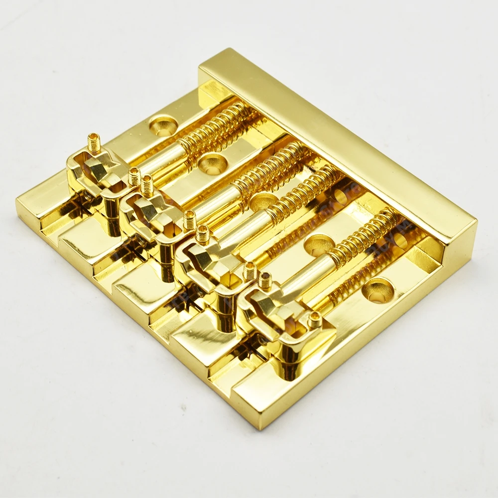 Vintage Style 4-String Bass Bridge String Bottom through with Brass Saddle Fixed Bridge 82x68.3MM String Spacing 18.6MM
Vintage Style 4-String Bass Bridge String Bottom through with Brass Saddle Fixed Bridge 82x68.3MM String Spacing 18.6MM