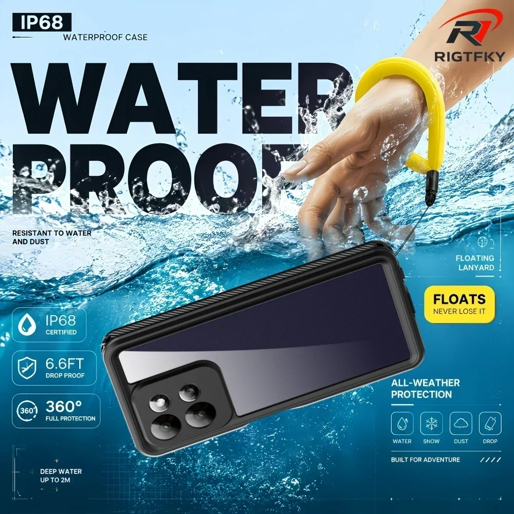 360° Full Protection IP68 Waterproof Case For Motorola Moto G Power Play 5G 2026 Shockproof Cover Outdoor Swimming Snorkeling
360° Full Protection IP68 Waterproof Case For Motorola Moto G Power Play 5G 2026 Shockproof Cover Outdoor Swimming Snorkeling