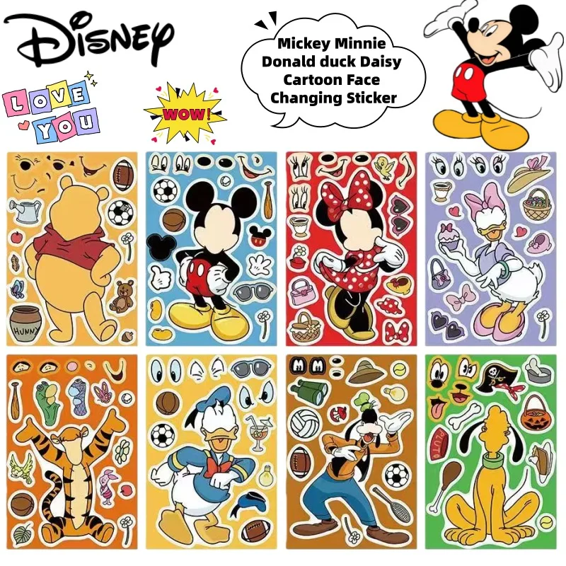 Наклейки-трансформеры с персонажами Диснея: Микки, Минни, Дональд Дак, Дейзи. Креативные анимационные наклейки для декора, подарок.
Наклейки-трансформеры с персонажами Диснея: Микки, Минни, Дональд Дак, Дейзи. Креативные анимационные наклейки для декора, подарок.