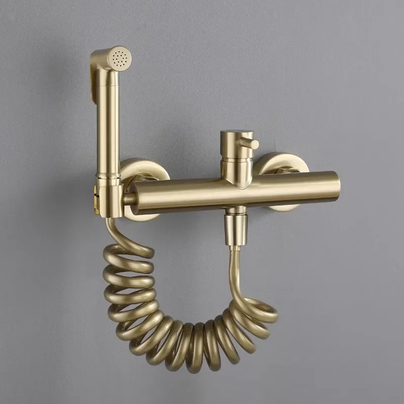 Bidet Faucet Set Wall Mounted Hot and Cold Total Brass Shower Faucet Brush Gold Black Gray Single Lever
Bidet Faucet Set Wall Mounted Hot and Cold Total Brass Shower Faucet Brush Gold Black Gray Single Lever