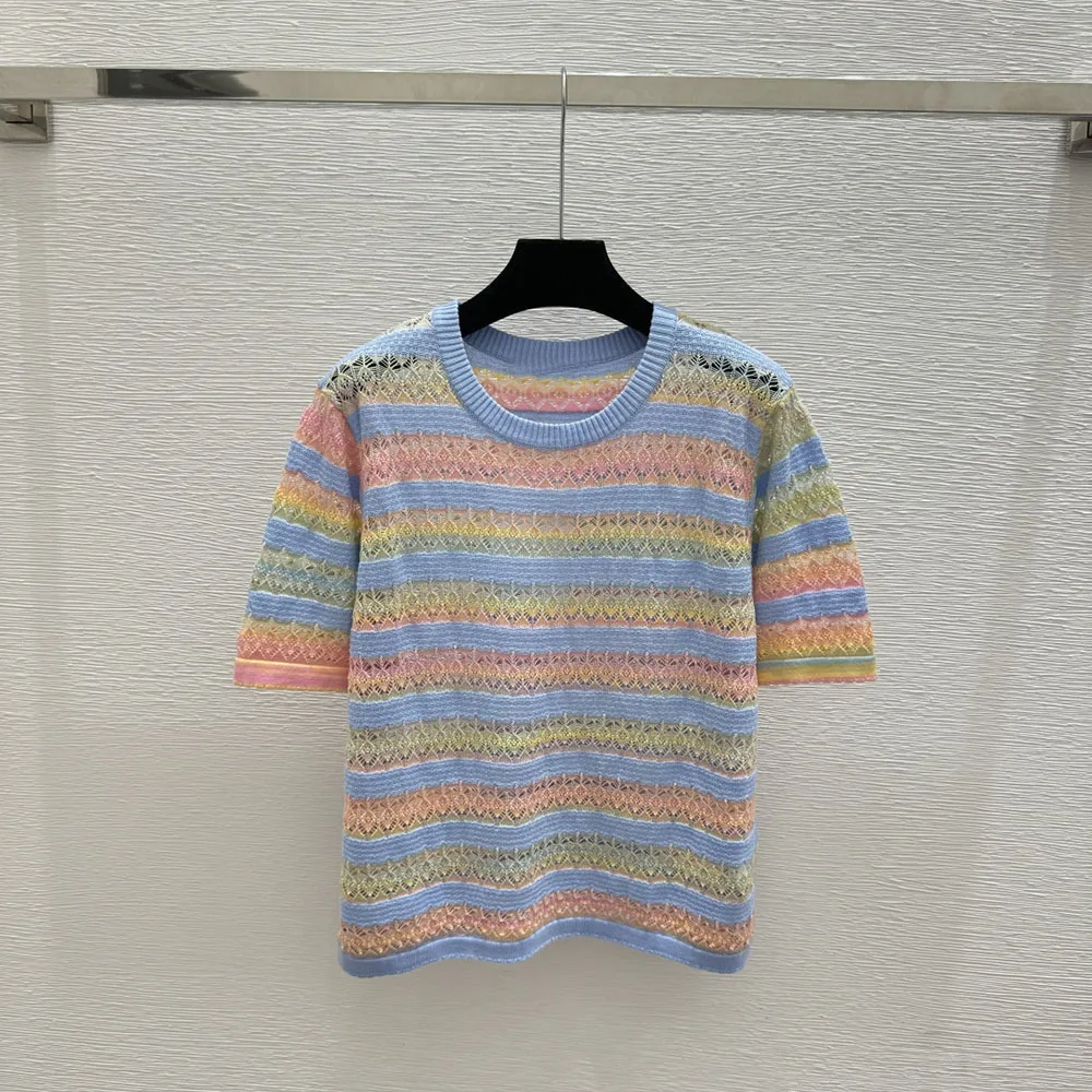 High-quality 2026 new women's round-neck short-sleeved T-shirt with striped and multi-colored pattern design xy2660907
High-quality 2026 new women's round-neck short-sleeved T-shirt with striped and multi-colored pattern design xy2660907