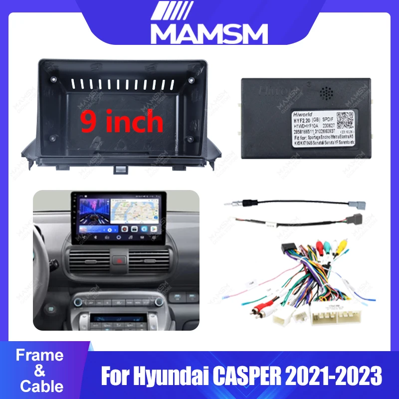 Для Hyundai CASPER 캐스퍼 2021-2023 9-дюймовый текстовый автомобильный радиоприемник Android, лицевая панель, стерео панель, 16-контактный жгут проводов, декодер Canbus.
Для Hyundai CASPER 캐스퍼 2021-2023 9-дюймовый текстовый автомобильный радиоприемник Android, лицевая панель, стерео панель, 16-контактный жгут проводов, декодер Canbus.