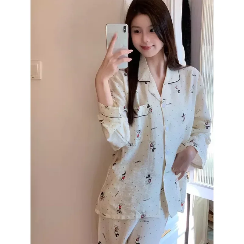 Mickey cartoon cute pajamas, spring and autumn cotton loungewear set, Disney cartoon pajamas two-piece set, casual loungewear
Mickey cartoon cute pajamas, spring and autumn cotton loungewear set, Disney cartoon pajamas two-piece set, casual loungewear