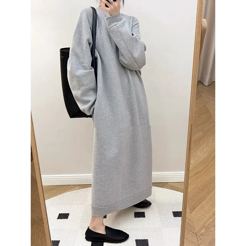 2023 Early Spring London Simple Niche Cotton Blended Warm Fleece d Long Sweatshirt Dress for Women
2023 Early Spring London Simple Niche Cotton Blended Warm Fleece d Long Sweatshirt Dress for Women