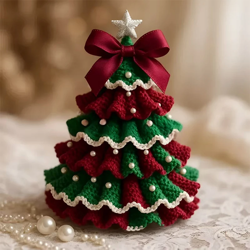 DIY Crochet Christmas Tree Kit Handmade Holiday Decoration Set Beginner-Friendly Tree Bow Pearl Embellishment
DIY Crochet Christmas Tree Kit Handmade Holiday Decoration Set Beginner-Friendly Tree Bow Pearl Embellishment