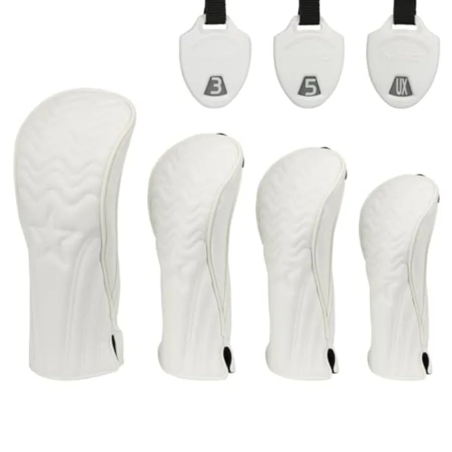 4pcs or 1pc Golf Club Head Covers for Woods Driver Fairway Hybrid Premium PU Leather with Interchangeable Tags Magnetic Blade a
4pcs or 1pc Golf Club Head Covers for Woods Driver Fairway Hybrid Premium PU Leather with Interchangeable Tags Magnetic Blade a