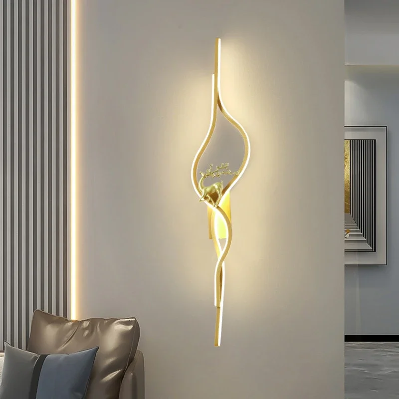 Modern minimalist strip wall lamp creative bedroom bedside living room grille TV sofa background
Modern minimalist strip wall lamp creative bedroom bedside living room grille TV sofa background